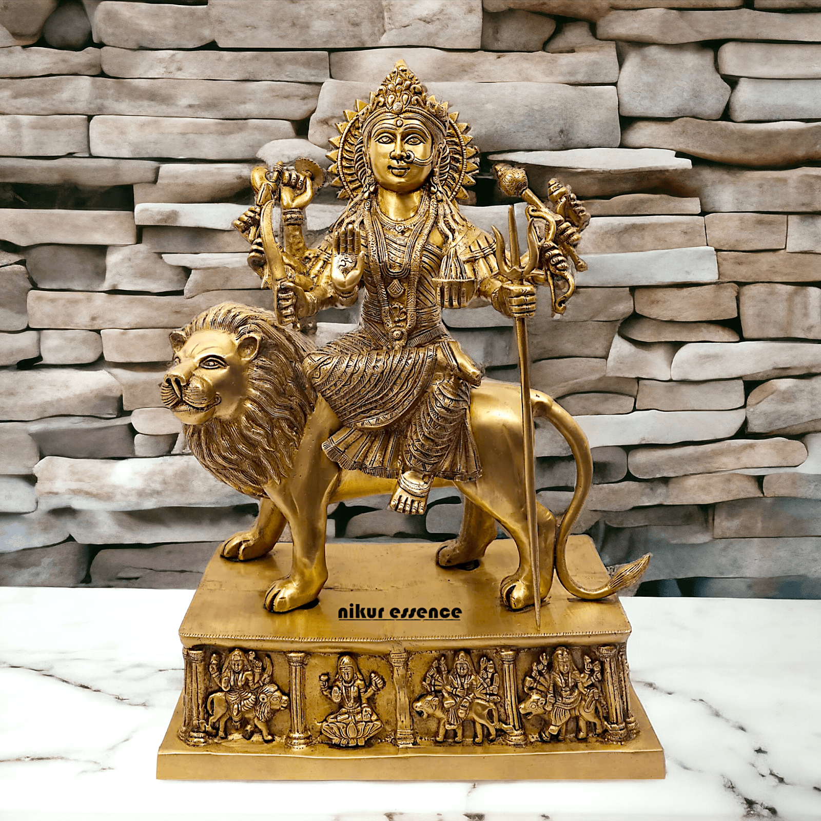 Brass Bengali Durga Maa Idol for Temples- nikur essence Nikuressence