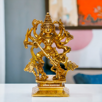 Buy Brass Durga Statue Exquisite Craftsmanship and Spiritual Elegance ,Nikur Essence Nikuressence