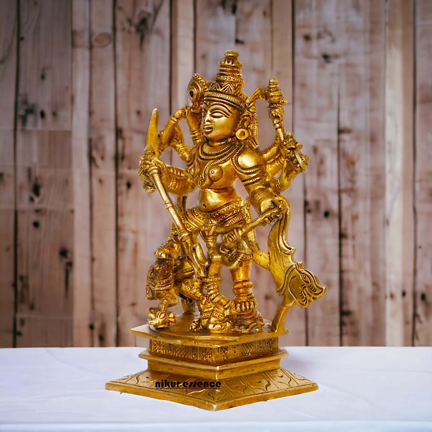 Buy Brass Durga Statue Exquisite Craftsmanship and Spiritual Elegance ,Nikur Essence Nikuressence
