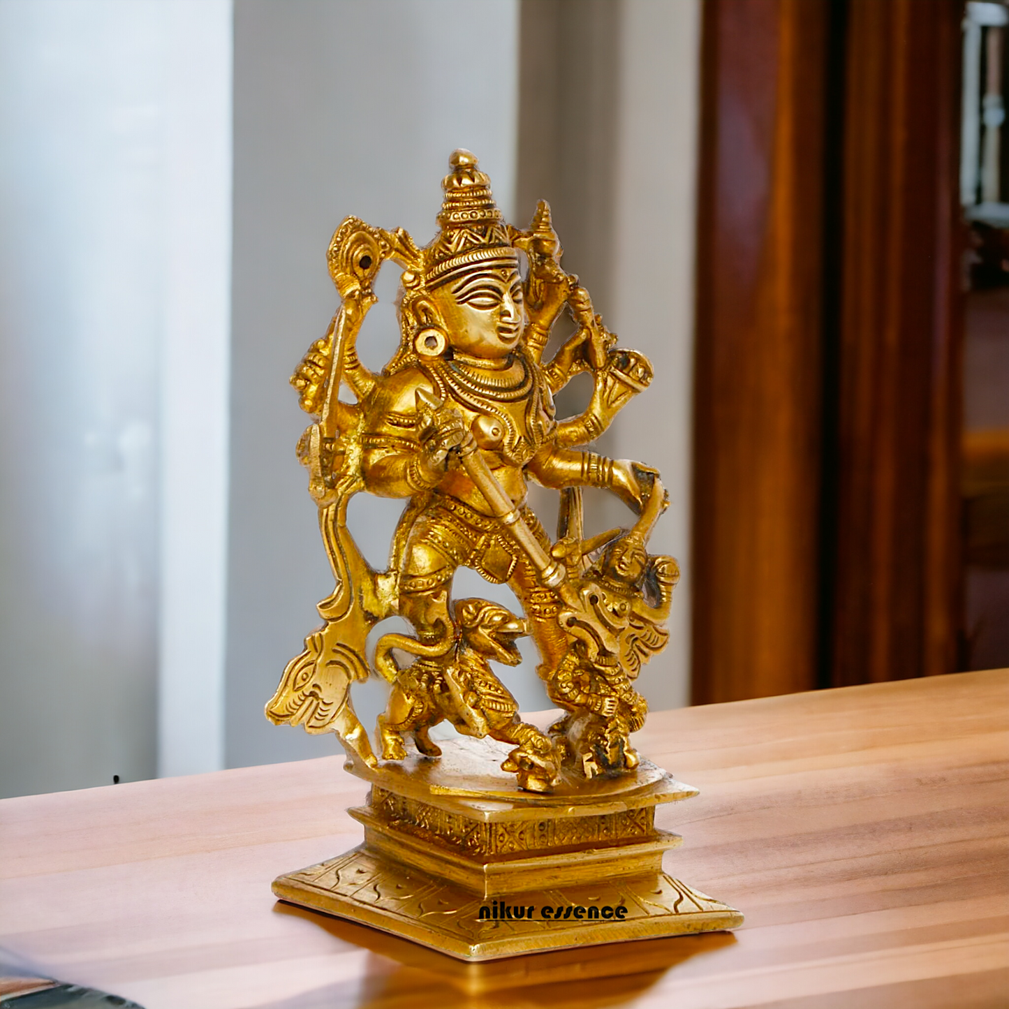 Buy Brass Durga Statue Exquisite Craftsmanship and Spiritual Elegance ,Nikur Essence Nikuressence