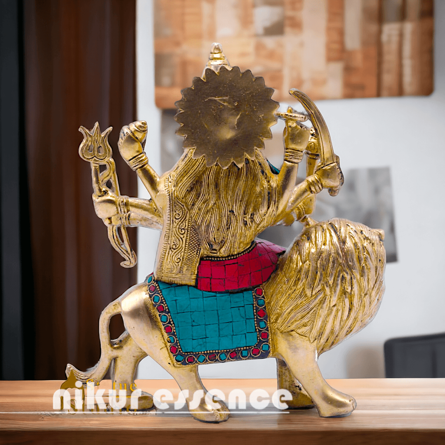 Brass Durga Maa Statue - 10 Inch Nikuressence