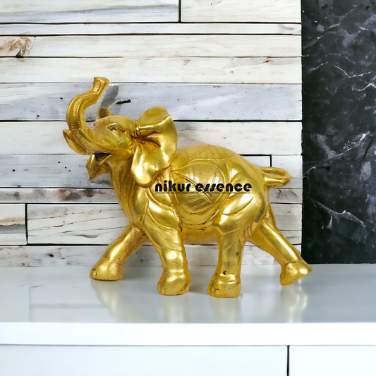 Brass Elephant Figurine 10-Inch Nikuressence