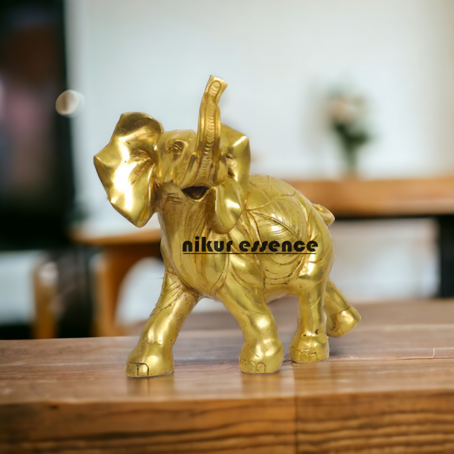 Brass Elephant Figurine 10-Inch Nikuressence