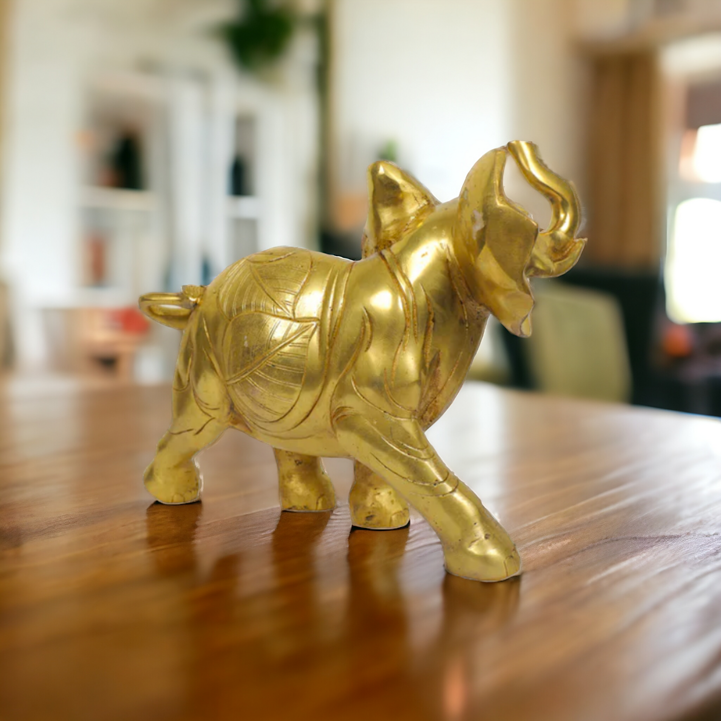 Brass Elephant Figurine 10-Inch Nikuressence
