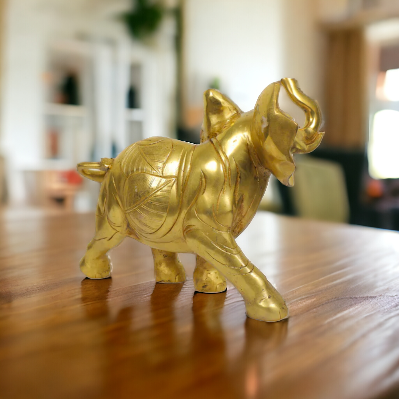 Brass Elephant Figurine 10-Inch Nikuressence