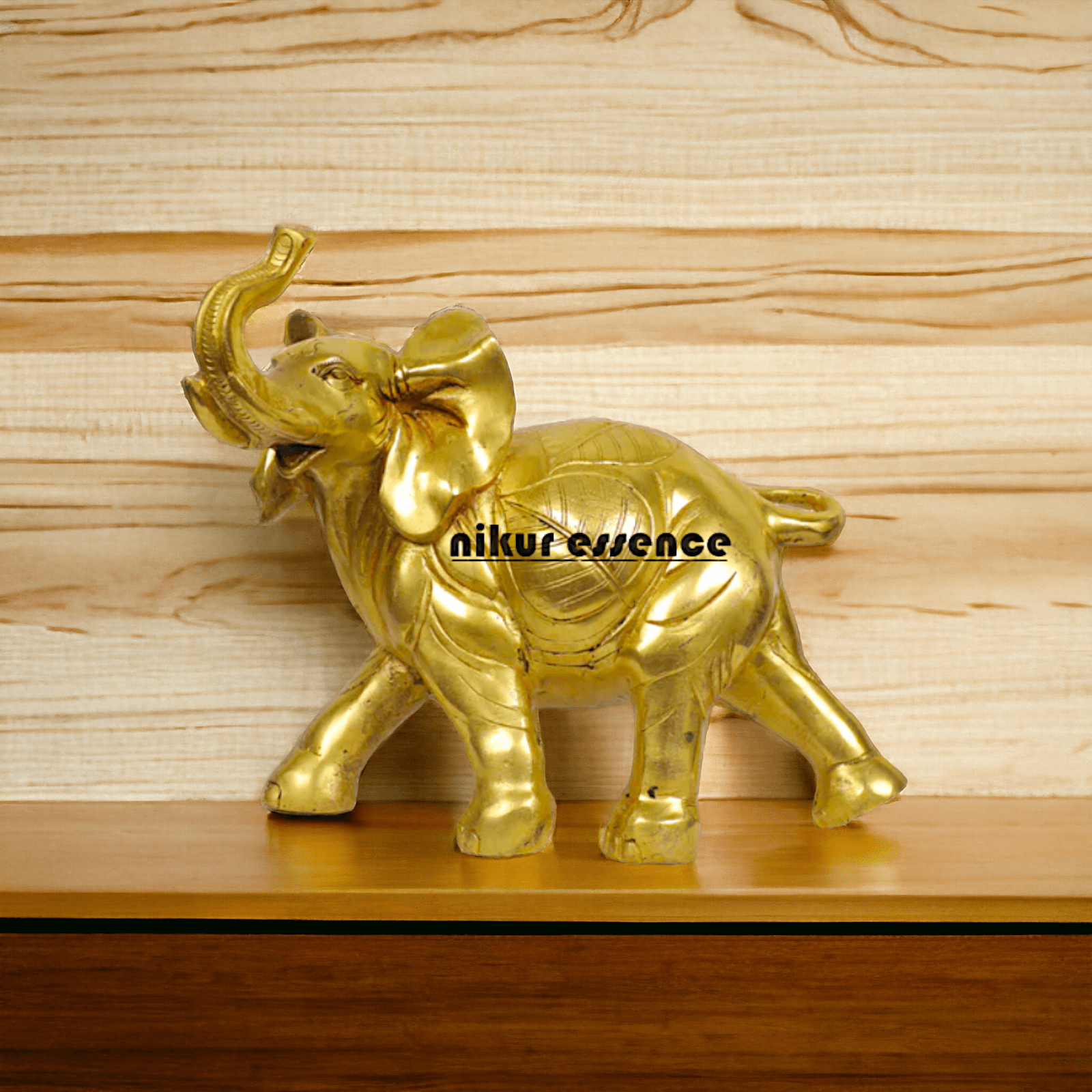 Brass Elephant Figurine 10-Inch Nikuressence