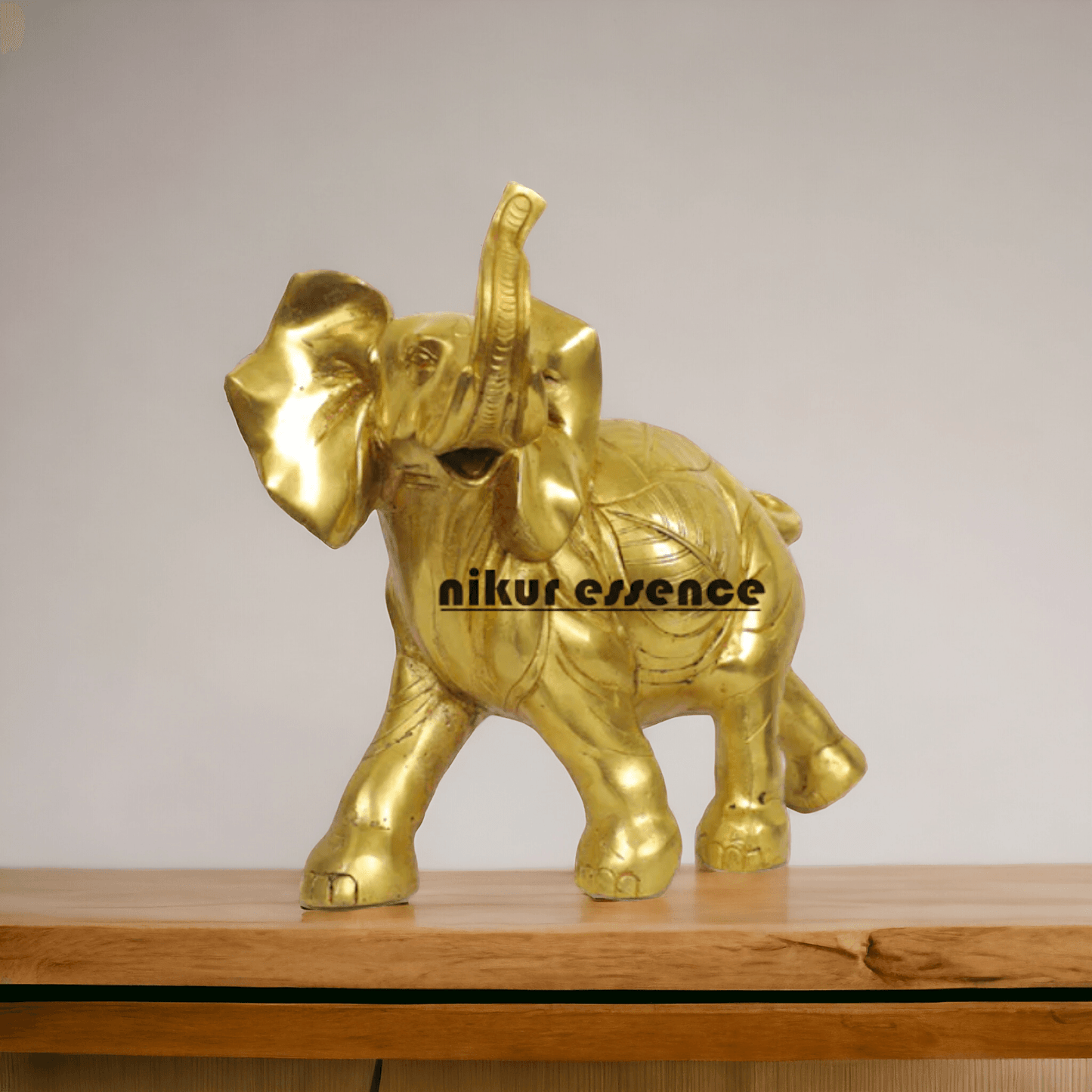 Brass Elephant Figurine 10-Inch Nikuressence