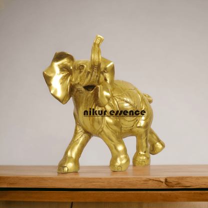 Brass Elephant Figurine 10-Inch Nikuressence