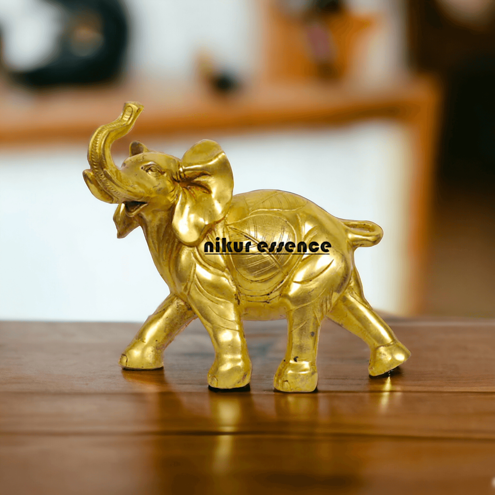 Brass Elephant Figurine 10-Inch Nikuressence