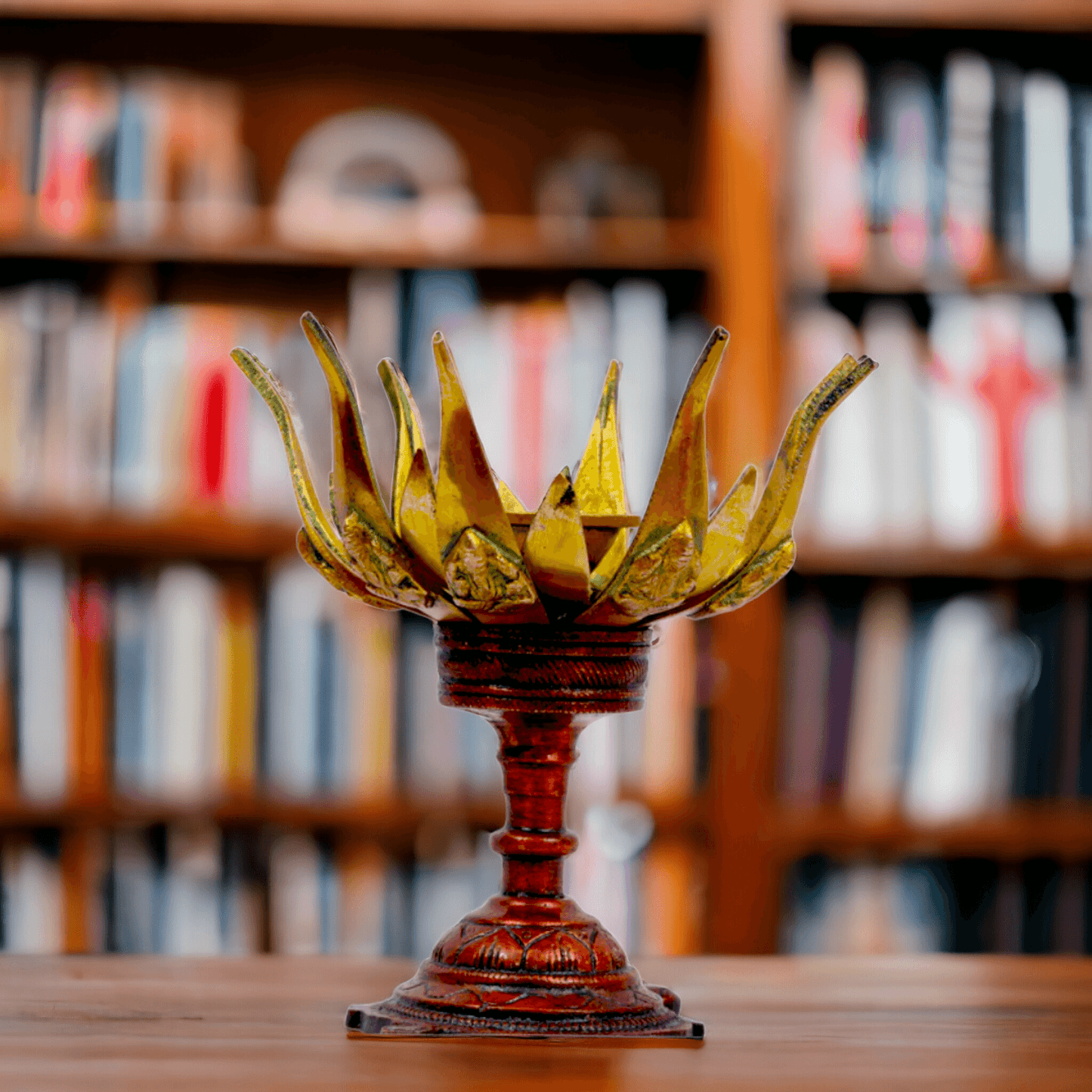 Buy Brass Ganesha Lotus Candle Stand by Nikur Essence - 6.5 inch height Nikuressence