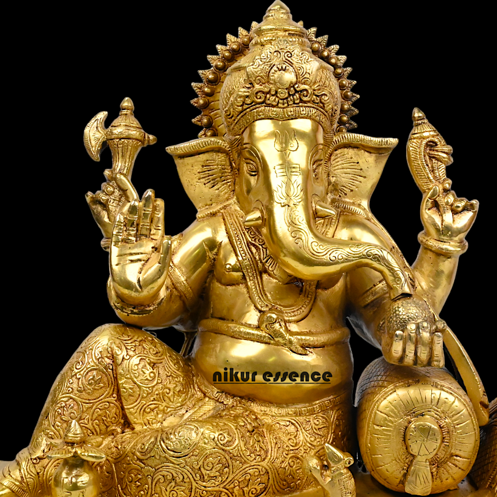 Buy online Brass Ganesha Statue in Vishram-nikuressence Nikuressence