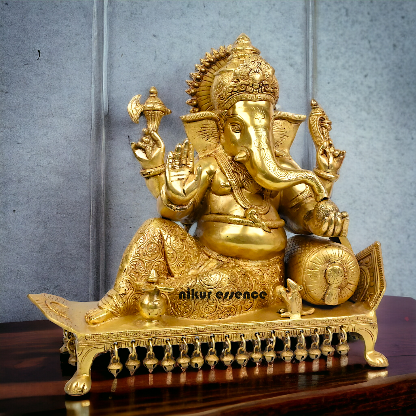 Buy online Brass Ganesha Statue in Vishram-nikuressence Nikuressence