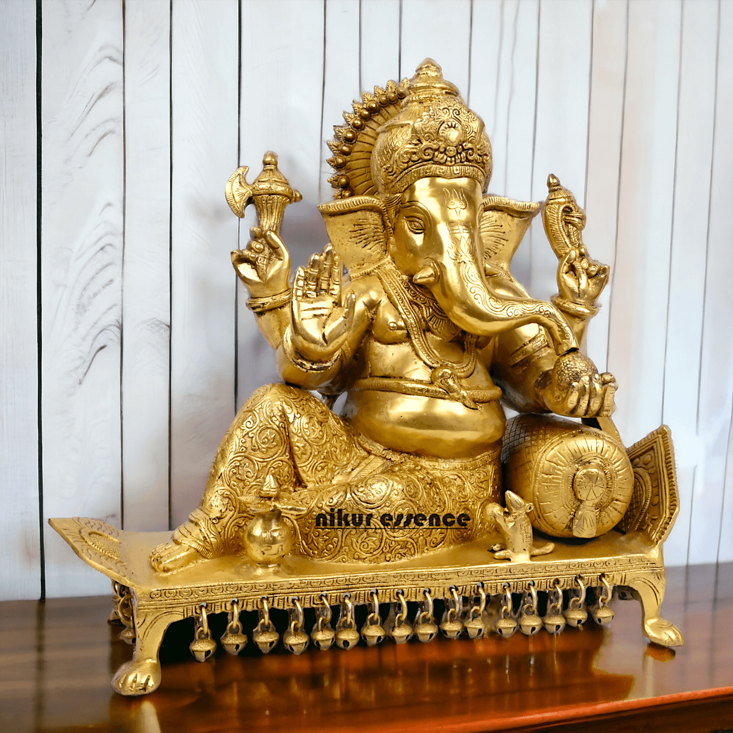 Buy online Brass Ganesha Statue in Vishram-nikuressence Nikuressence
