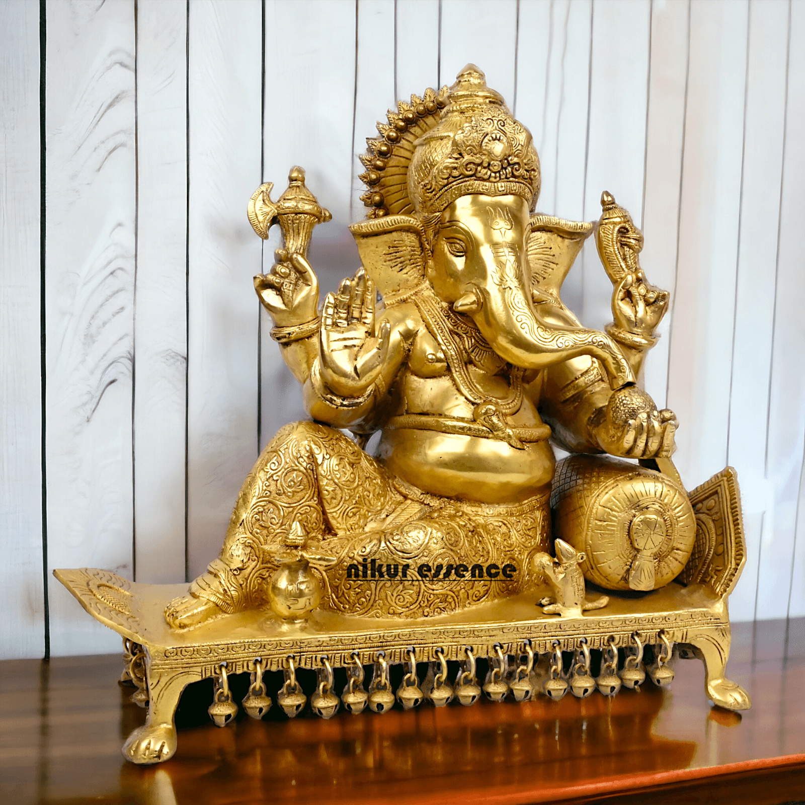 Buy online Brass Ganesha Statue in Vishram-nikuressence Nikuressence
