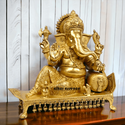 Buy online Brass Ganesha Statue in Vishram-nikuressence Nikuressence