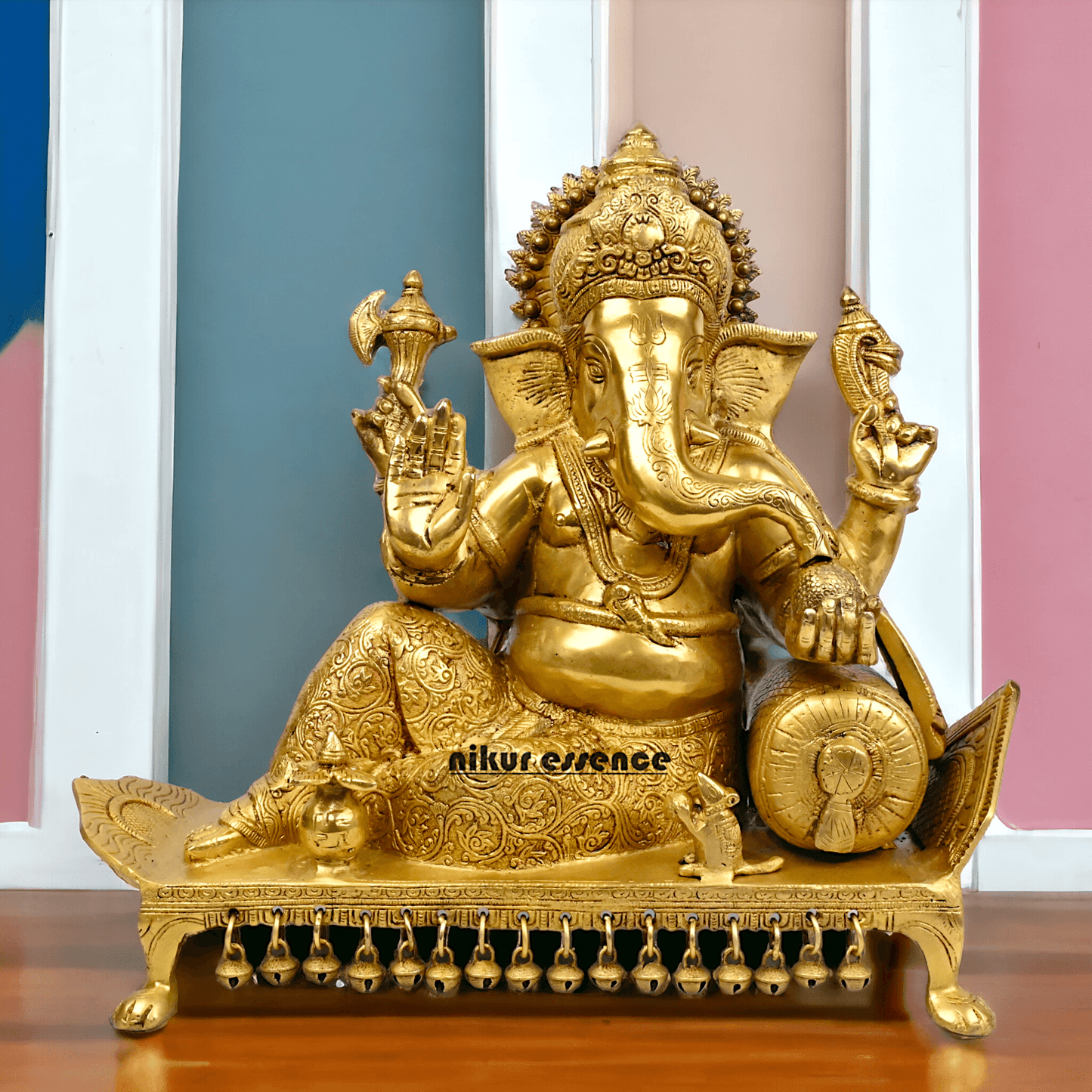 Buy online Brass Ganesha Statue in Vishram-nikuressence Nikuressence