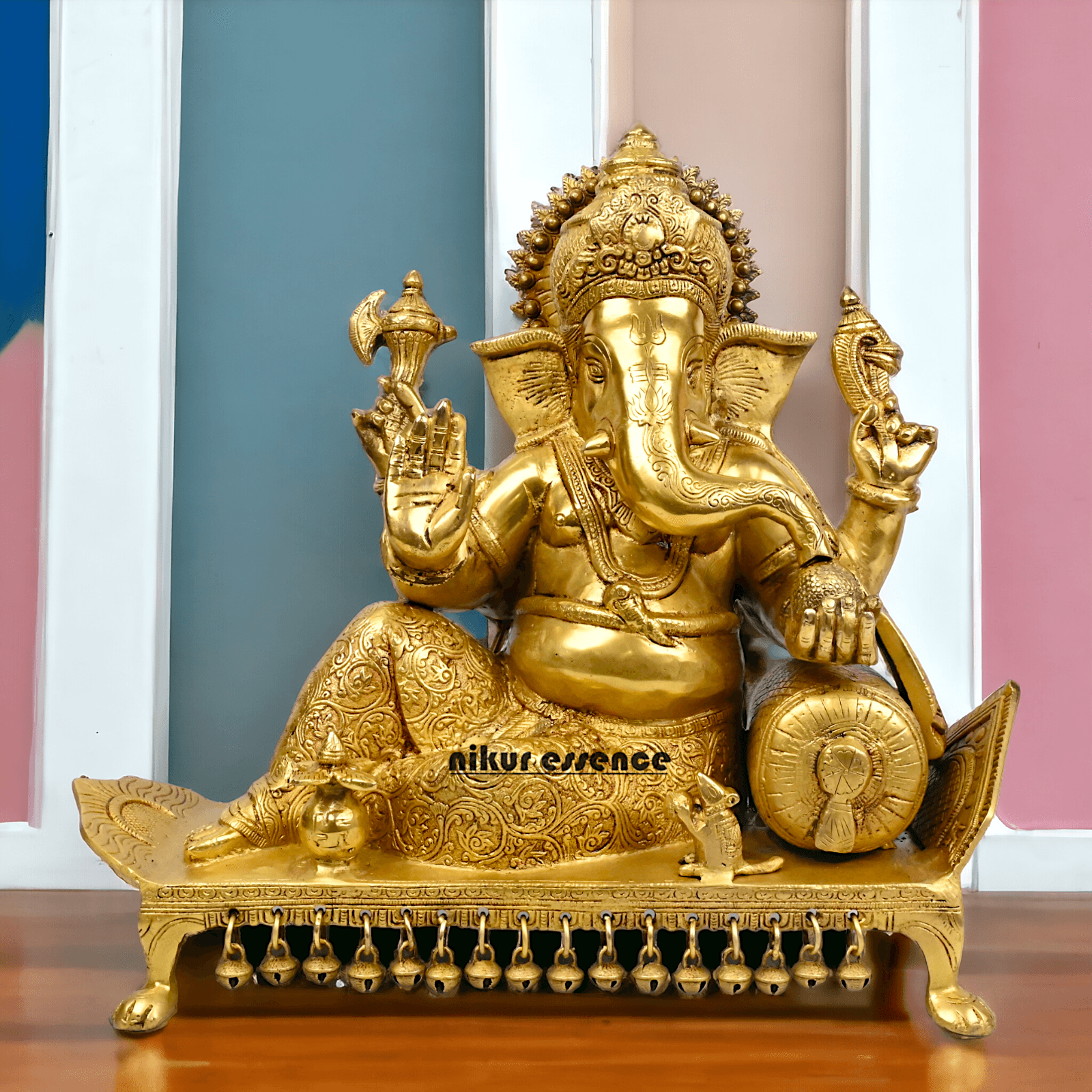 Buy online Brass Ganesha Statue in Vishram-nikuressence Nikuressence