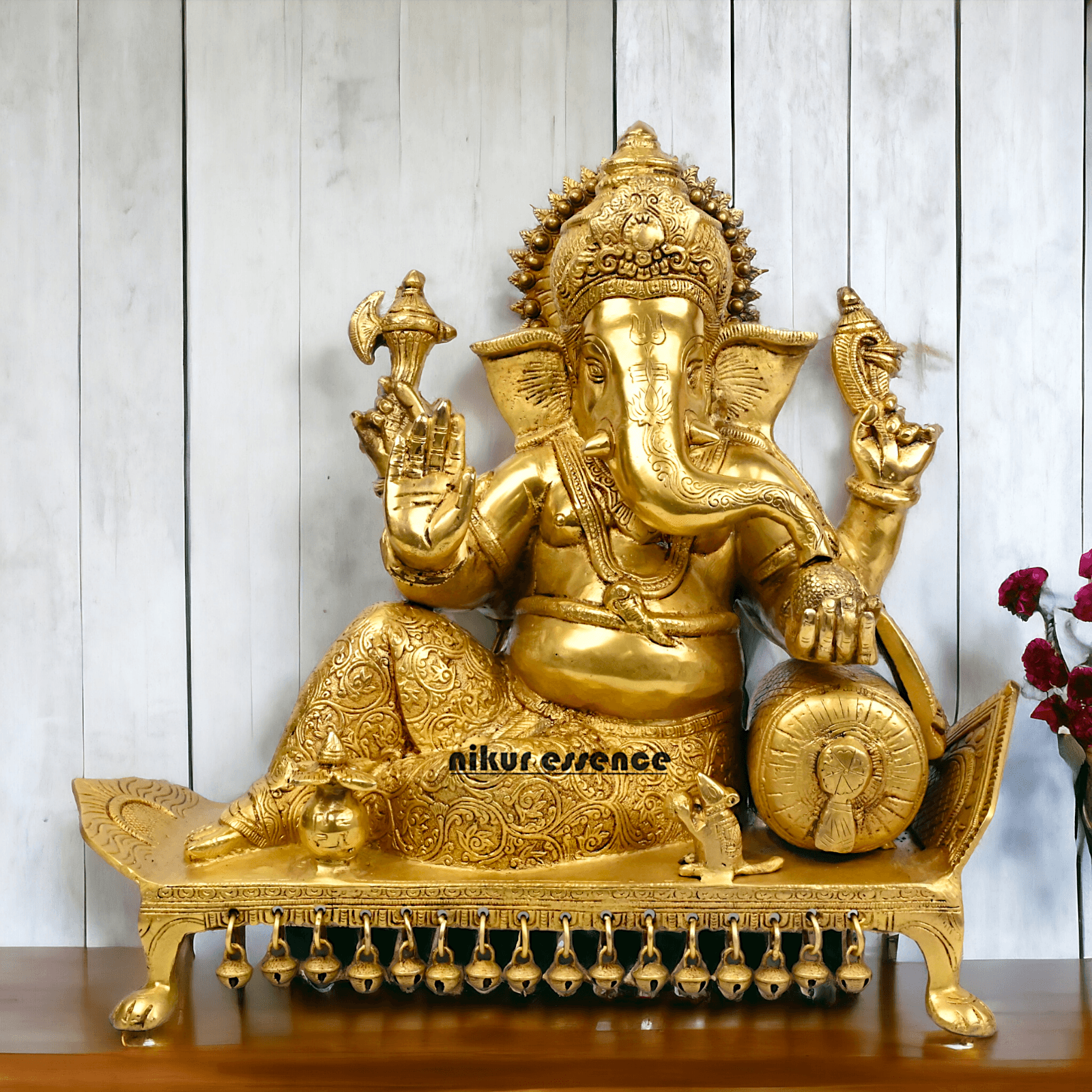 Buy online Brass Ganesha Statue in Vishram-nikuressence Nikuressence