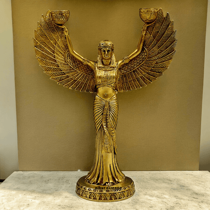 Online Pure Brass Goddess Isis Idol by Nikur Essence - 30.5 cm Height Nikuressence