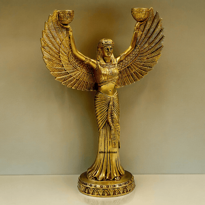 Online Pure Brass Goddess Isis Idol by Nikur Essence - 30.5 cm Height Nikuressence