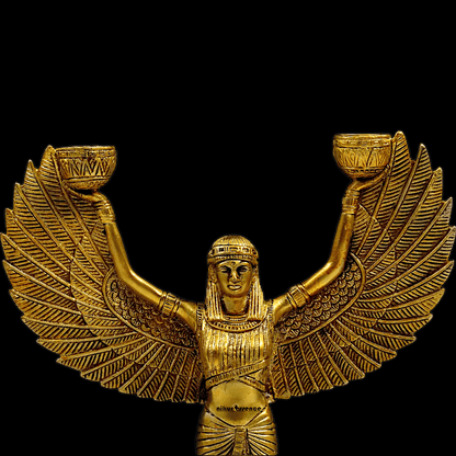 Online Pure Brass Goddess Isis Idol by Nikur Essence - 30.5 cm Height Nikuressence