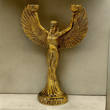 Online Pure Brass Goddess Isis Idol by Nikur Essence - 30.5 cm Height Nikuressence