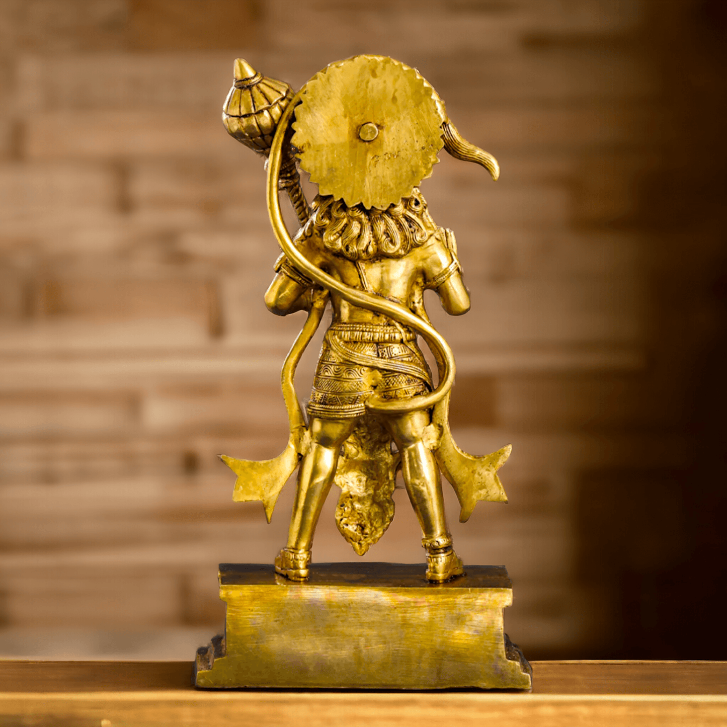 Buy Brass Standing Hanuman Idol - Handcrafted Hindu Deity Statue for Home Decor and Spiritual Inspiration Nikuressence