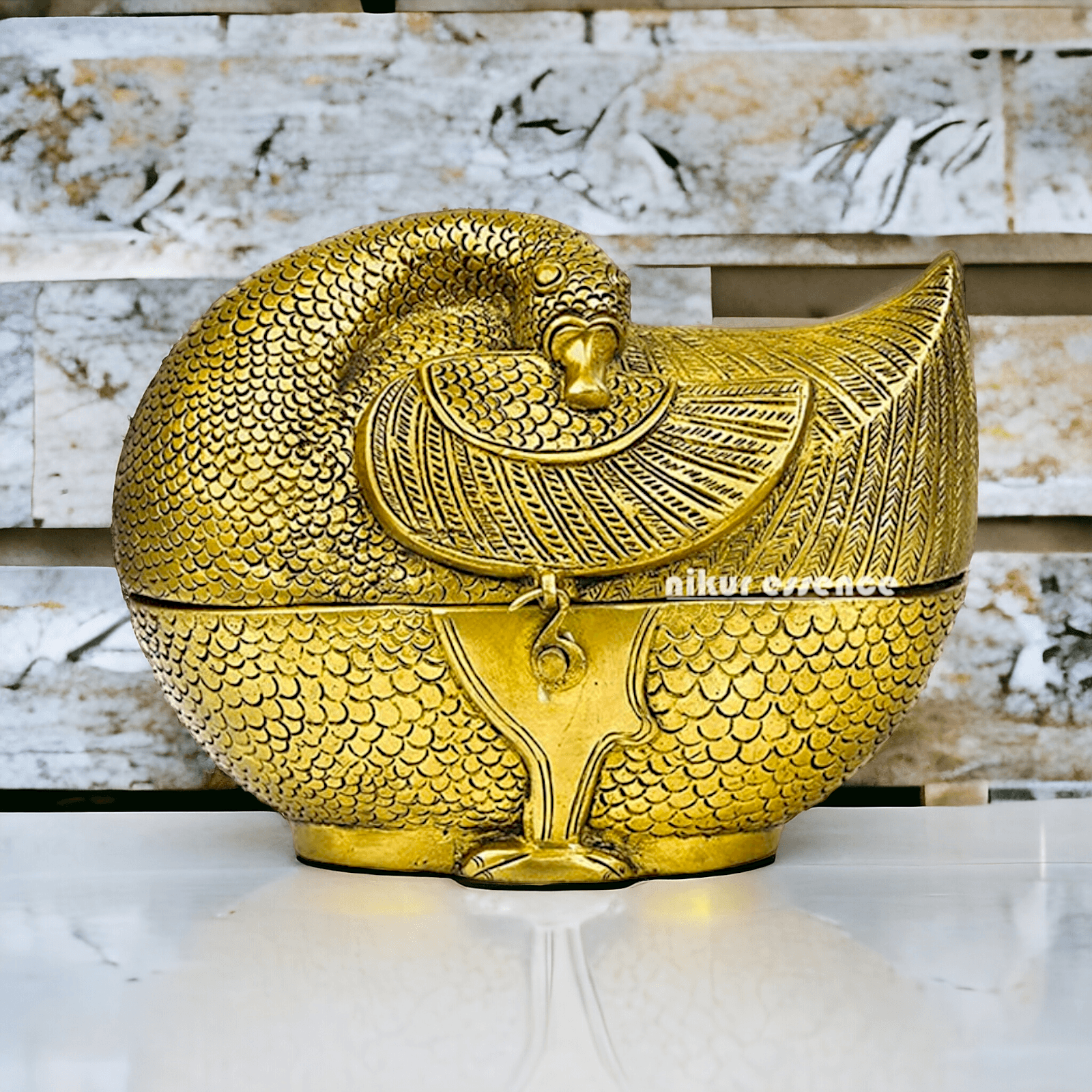 Brass Duck Shaped Jewellery Box For Decorative Storage Nikuressence