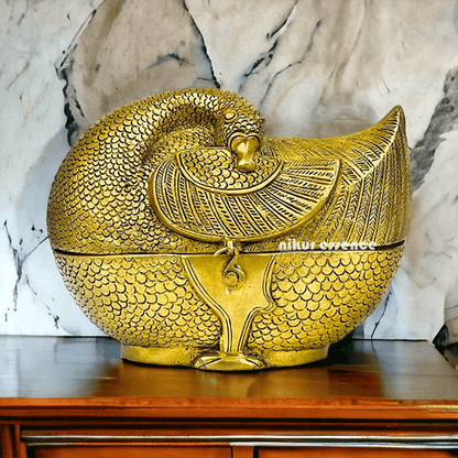Brass Duck Shaped Jewellery Box For Decorative Storage Nikuressence