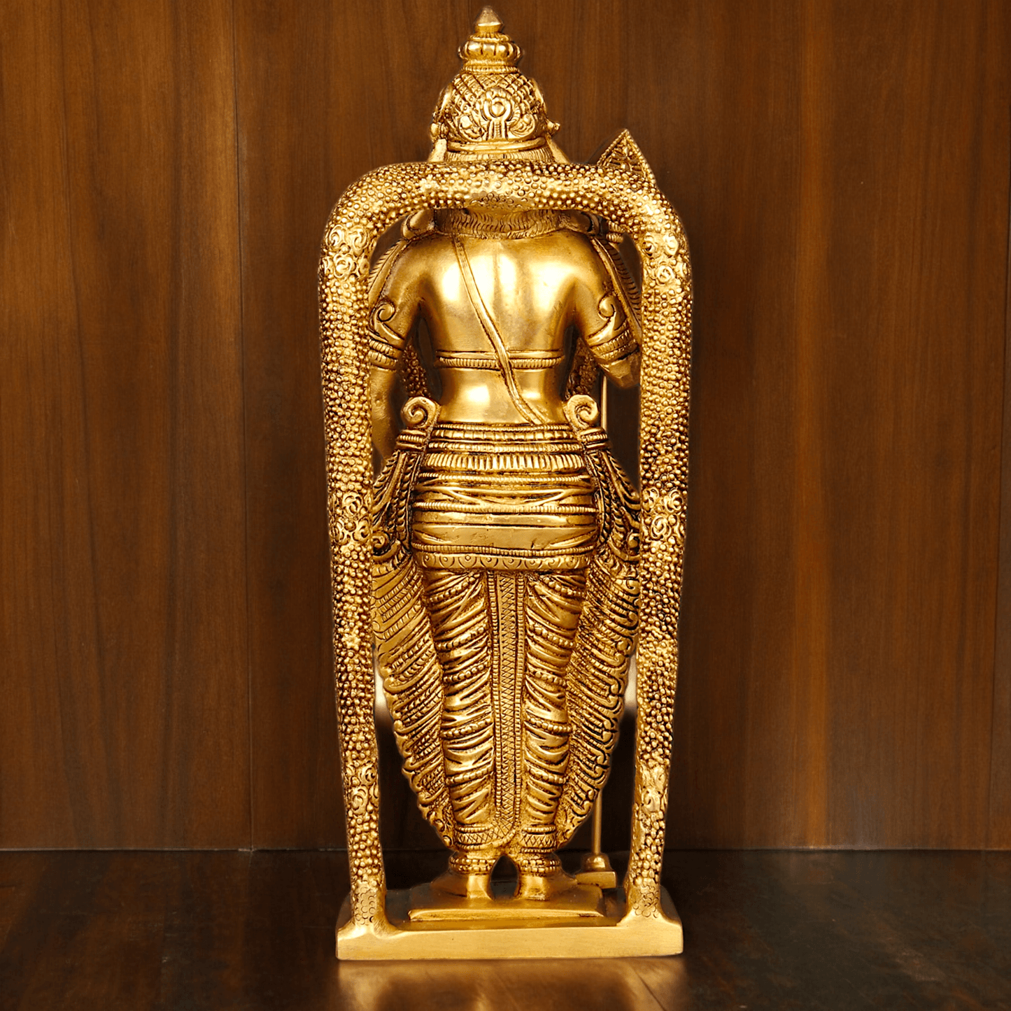 Buy online brass 30 cm Murugan Statue , Exquisite Brass Kartikeya Figurine for Sacred Altars and Home Décor by Nikur Essence Nikuressence