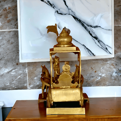 Brass online Lord Krishna Arjun Ratha by Nikur Essence - 14 inches height Nikuressence