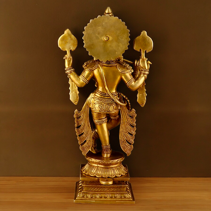 Buy Solid Brass Krishna Standing Large Statue - 20 Inches | Divine Home Decor & Spiritual Idol Nikuressence