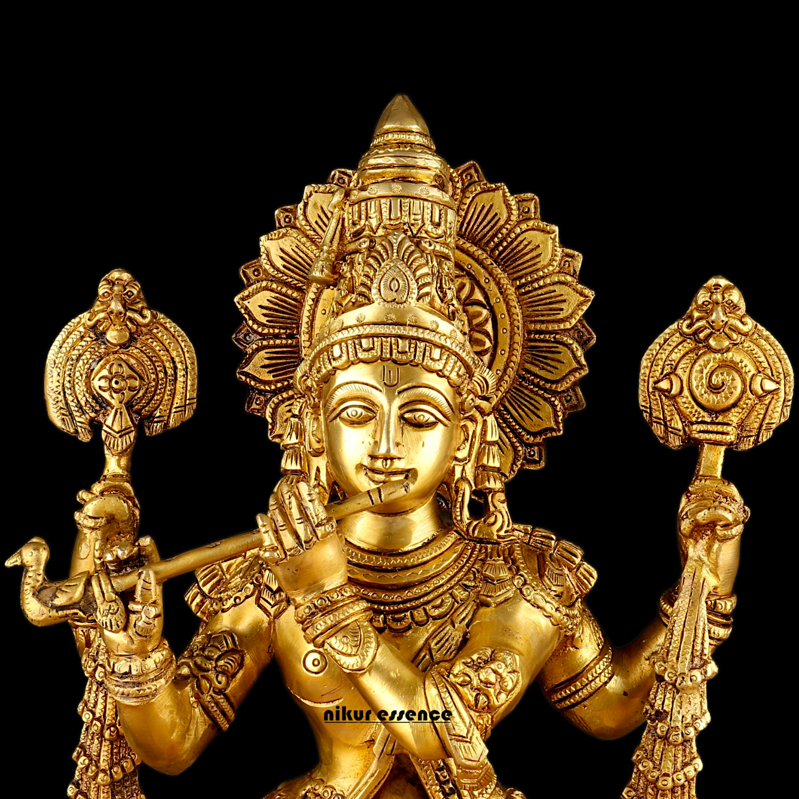 Buy Solid Brass Krishna Standing Large Statue - 20 Inches | Divine Home Decor & Spiritual Idol Nikuressence