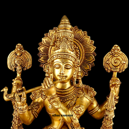 Buy Solid Brass Krishna Standing Large Statue - 20 Inches | Divine Home Decor & Spiritual Idol Nikuressence