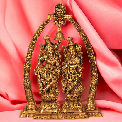 Buy Large Radha Krishna Standing Brass Idol - 45 inches Nikuressence