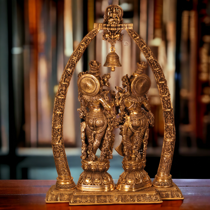 Buy Large Radha Krishna Standing Brass Idol - 45 inches Nikuressence