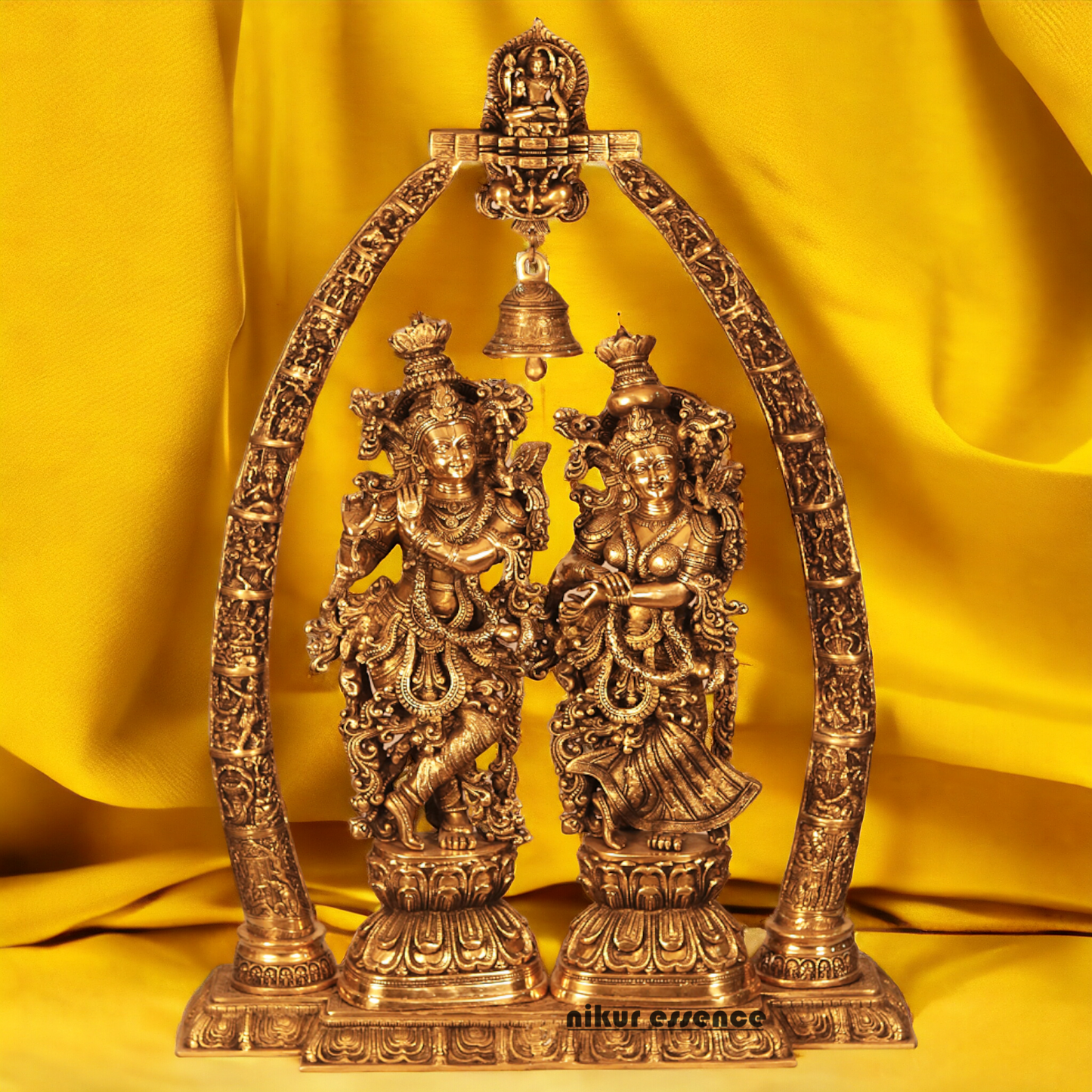 Buy Large Radha Krishna Standing Brass Idol - 45 inches Nikuressence