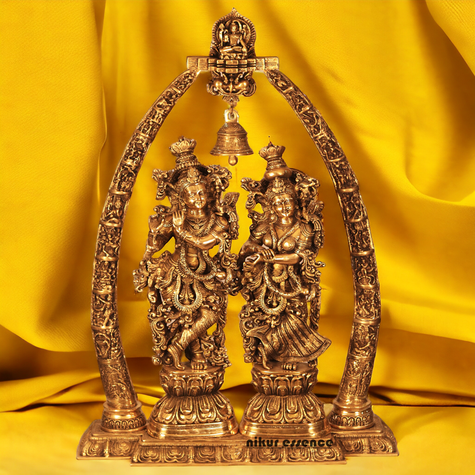 Buy Large Radha Krishna Standing Brass Idol - 45 inches Nikuressence