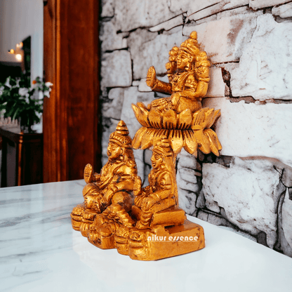 Kuber with Laxmi Kuvera Chithralekha - Exquisite 12 cm Sculptural Representation of Prosperity and Wealth Nikuressence