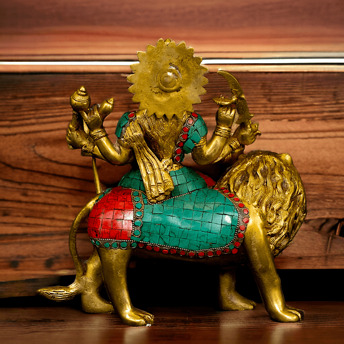 Online Buy Brass Maa Durga Devi Brass Statue with Intricate Inlay Work Nikuressence