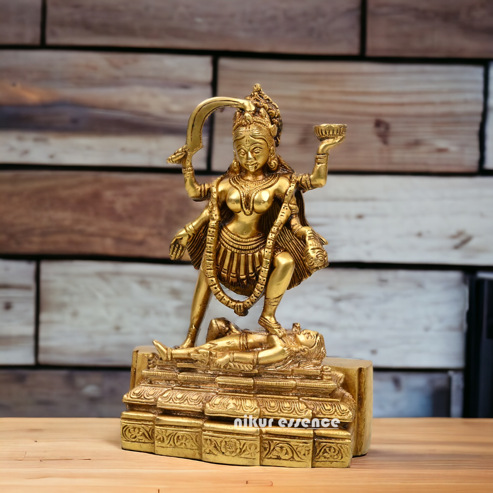 Online Pure Brass Maha Kali by Nikur Essence - 7.5 Inch Nikuressence