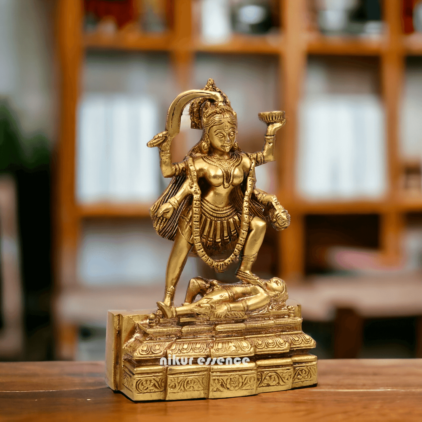 Online Pure Brass Maha Kali by Nikur Essence - 7.5 Inch Nikuressence