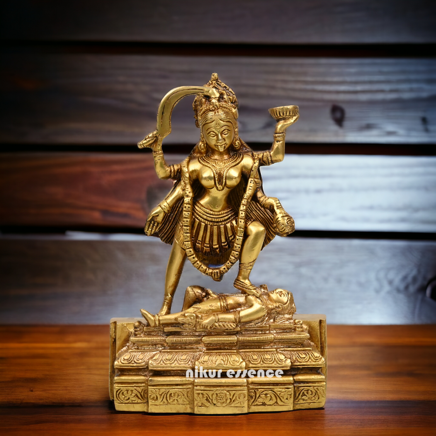 Online Pure Brass Maha Kali by Nikur Essence - 7.5 Inch Nikuressence