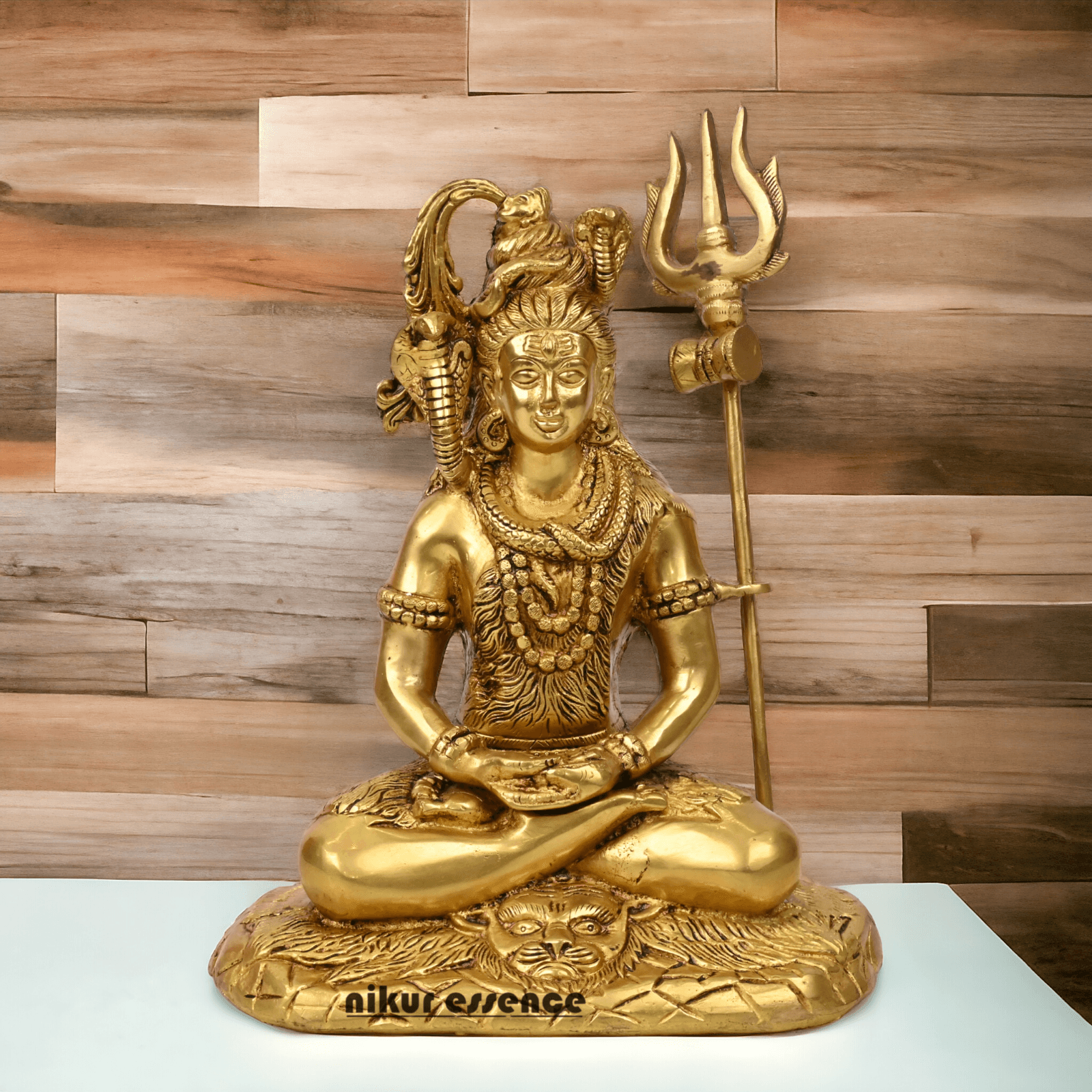 Online Solid Brass Maha Shiva Idol by Nikur Essence - 26.5 cm Nikuressence