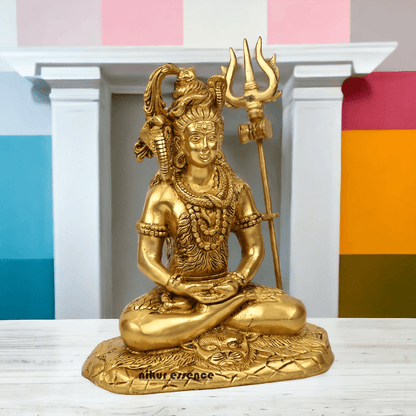 Online Solid Brass Maha Shiva Idol by Nikur Essence - 26.5 cm Nikuressence
