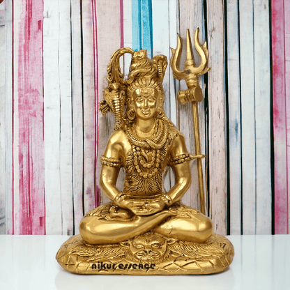 Online Solid Brass Maha Shiva Idol by Nikur Essence - 26.5 cm Nikuressence