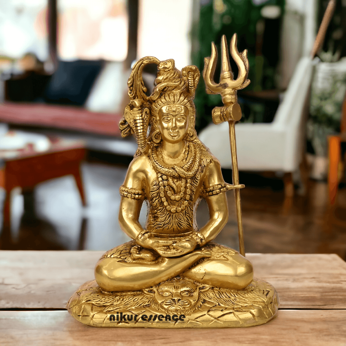 Online Solid Brass Maha Shiva Idol by Nikur Essence - 26.5 cm Nikuressence