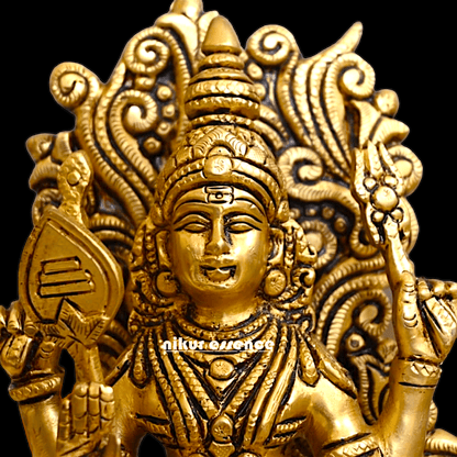 Buy brass 22.9 cm Lord Murugan Kartikeya Brass Statue - Exquisite Handcrafted South Indian Nikuressence