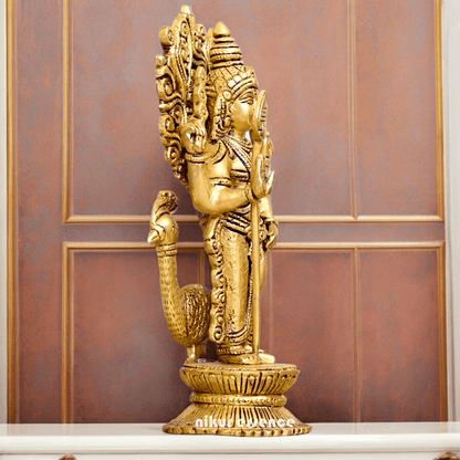 Buy brass 20 cm Murugan Statue with Intricate Details - Handcrafted South Indian Hindu Deity Nikuressence