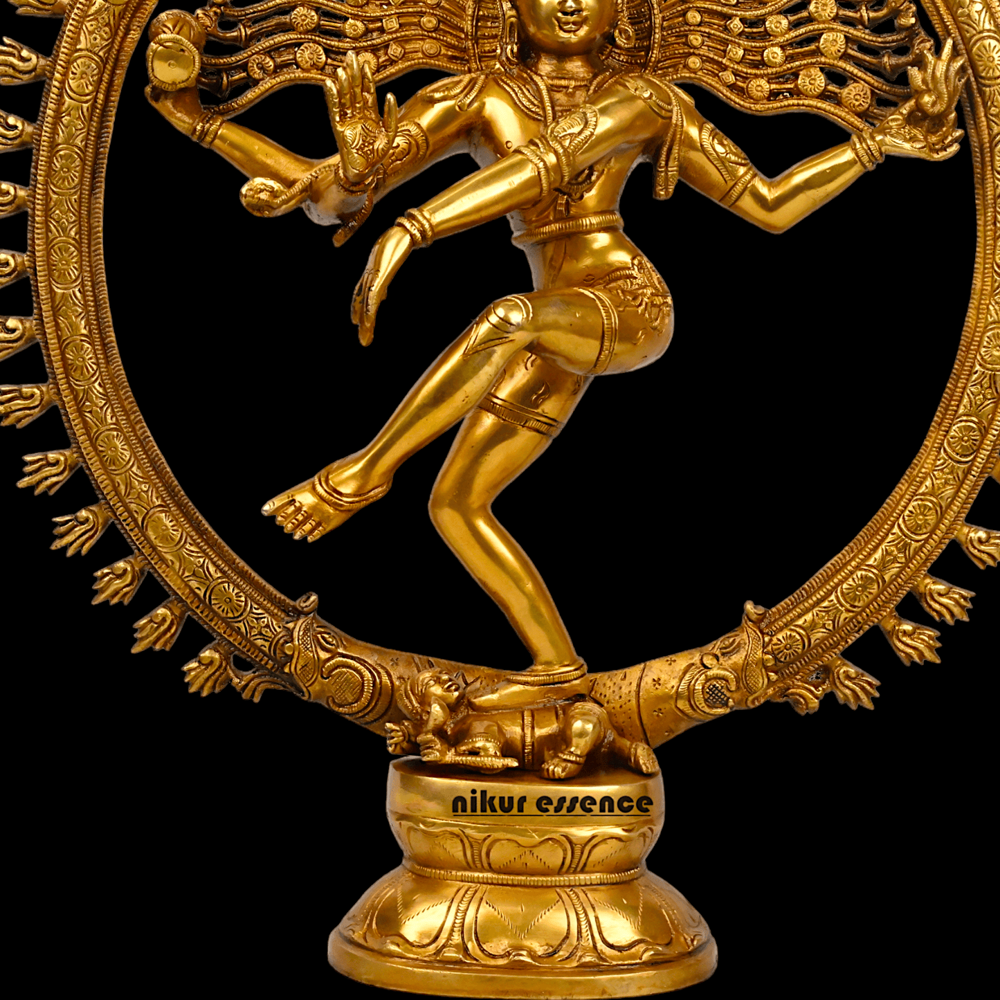 Superfine Brass Nataraja Dancing Shiva Statue, Handcrafted, Height 20 Inches, Hindu Deity Sculpture for Spiritual Decor and Meditation Room Nikuressence
